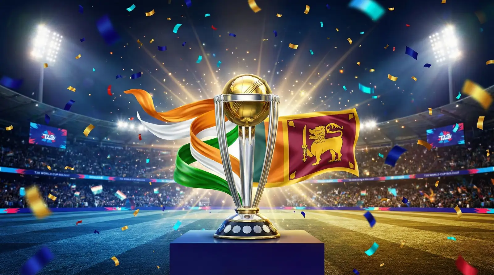 ICC Men's T20 World Cup 2026 trophy - 10th edition co-hosted by India and Sri Lanka from February 7 to March 8