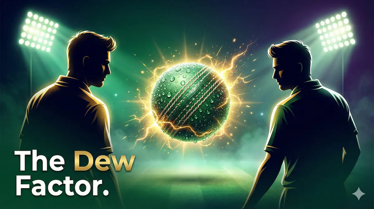 PSL dew factor night-match illustration used for match winner predictions and conditions analysis