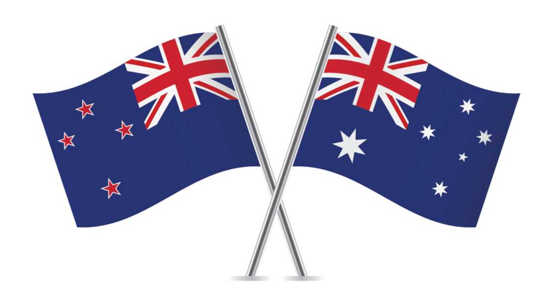 New Zealand and Austalian flags