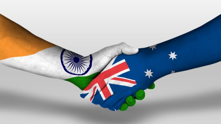 Handshake India and Australia