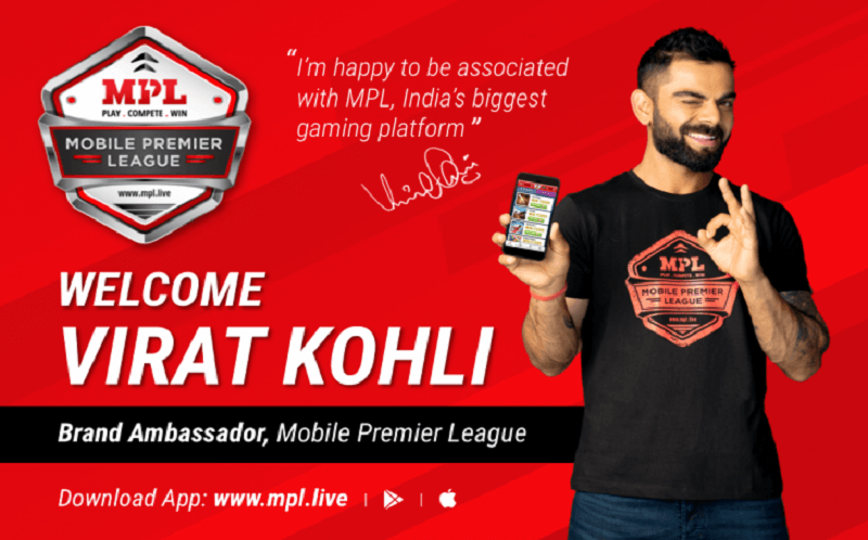 Virat Kohli MPL Brand Ambassador