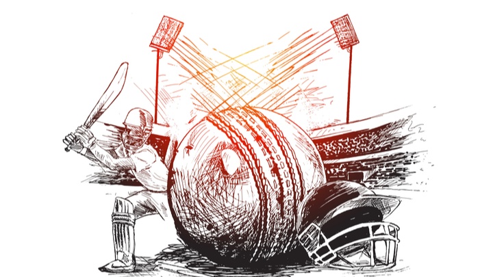 Huge cricket ball