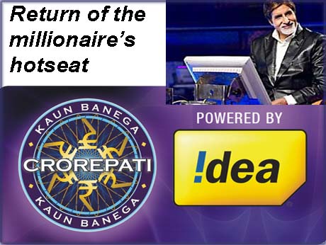 Idea cellular to power return of kbc game show