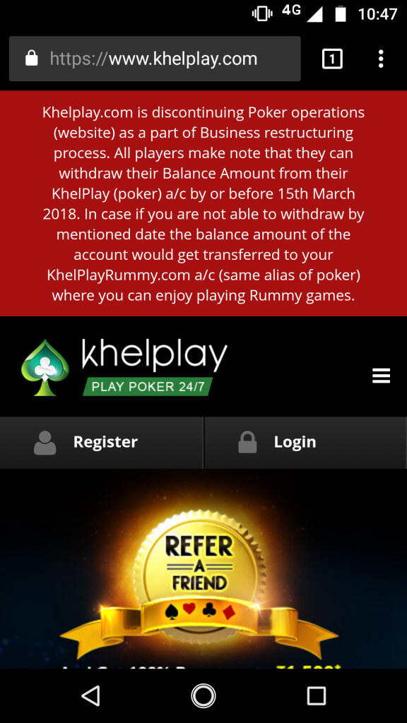 Khelplay discontinuing operations