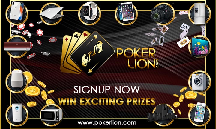 Pokerlion - signup and win prizes